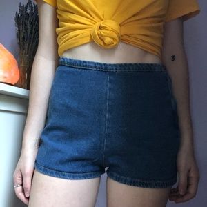 American Apparel High Wasted Jean Shorts